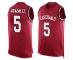 Arizona Cardinals #5 Zane Gonzalez Limited Red Player Name & Number Tank Top Football Jersey