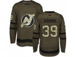 New Jersey Devils #39 Brian Gibbons Green Salute to Service Stitched NHL Jersey