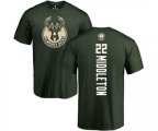 Milwaukee Bucks #22 Khris Middleton Green Backer T-Shirt
