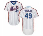 New York Mets Tyler Bashlor White Alternate Flex Base Authentic Collection Baseball Player Jersey