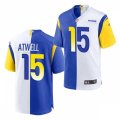 Los Angeles Rams #15 Tutu Atwell Nike Royal White Split Two-Tone Jersey