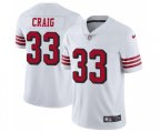 San Francisco 49ers #33 Roger Craig Limited White Rush Vapor Untouchable Football Jersey