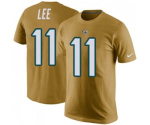 Jacksonville Jaguars #11 Marqise Lee Gold Rush Pride Name & Number T-Shirt
