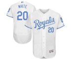 Kansas City Royals #20 Frank White Authentic White 2016 Father Day Fashion Flex Base MLB Jersey