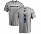 Seattle Seahawks #89 Doug Baldwin Ash Backer T-Shirt