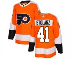 Adidas Philadelphia Flyers #41 Anthony Stolarz Premier Orange Home NHL Jersey