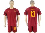 Roma #13 Peres Red Home Soccer Club Jersey