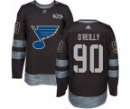 Adidas St. Louis Blues #90 Ryan O'Reilly Authentic Black 1917-2017 100th Anniversary NHL Jersey
