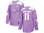 Washington Capitals #11 Mike Gartner Purple Authentic Fights Cancer Stitched NHL Jersey