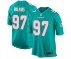 Miami Dolphins #97 Christian Wilkins Game Aqua Green Team Color Football Jersey