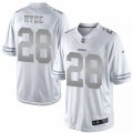 San Francisco 49ers #28 Carlos Hyde Limited White Platinum NFL Jersey
