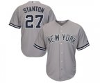New York Yankees #27 Giancarlo Stanton Replica Grey Road MLB Jersey
