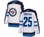 Winnipeg Jets #25 Seth Griffith Authentic White Away NHL Jersey