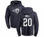 Los Angeles Rams #20 Troy Hill Navy Blue Name & Number Logo Pullover Hoodie