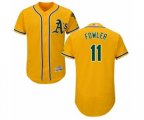 Oakland Athletics Dustin Fowler Gold Alternate Flex Base Authentic Collection Baseball Player Jersey