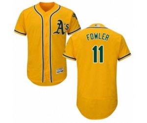 Oakland Athletics Dustin Fowler Gold Alternate Flex Base Authentic Collection Baseball Player Jersey