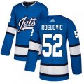 Winnipeg Jets #52 Jack Roslovic Authentic Blue Alternate NHL Jersey
