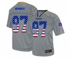 Los Angeles Chargers #97 Joey Bosa Elite Grey USA Flag Fashion Football Jersey