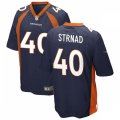 Denver Broncos #40 Justin Strnad Nike Navy Vapor Untouchable Limited Jersey