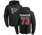 Atlanta Falcons #73 Ryan Schraeder Black Name & Number Logo Pullover Hoodie