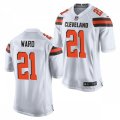 Cleveland Browns #21 Denzel Ward Stitched Nike 2018 White Vapor Player Limited Jersey