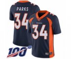 Denver Broncos #34 Will Parks Navy Blue Alternate Vapor Untouchable Limited Player 100th Season Football Jersey