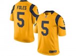 Los Angeles Rams #5 Nick Foles Nike Gold Color Rush Limited Jersey