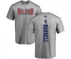 Edmonton Oilers #4 Kris Russell Ash Backer T-Shirt