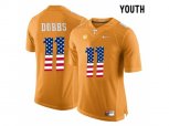 2016 US Flag Fashion 2016 Youth Tennessee Volunteers Joshua Dobbs #11 College Football Limited Jersey - Orange