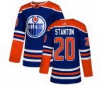 Edmonton Oilers #20 Ryan Stanton Premier Royal Blue Alternate NHL Jersey
