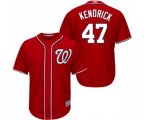 Washington Nationals #47 Howie Kendrick Replica Red Alternate 1 Cool Base Baseball Jersey