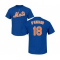 New York Mets #18 Travis d'Arnaud Royal Blue Name & Number T-Shirt