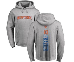 New York Knicks #10 Walt Frazier Ash Backer Pullover Hoodie