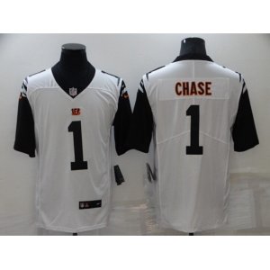 Cincinnati Bengals #1 Ja\'Marr Chase White 2021 NFL Draft First Round Pick Limited Jersey