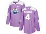 Edmonton Oilers #4 Kris Russell Purple Authentic Fights Cancer Stitched NHL Jersey