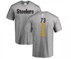 Pittsburgh Steelers #73 Ramon Foster Ash Backer T-Shirt