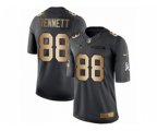 New England Patriots #88 Martellus Bennett Limited Black Gold Salute to Service NFL Jersey