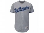 Los Angeles Dodgers Majestic Road Blank Gray Flex Base Authentic Collection Team Jersey