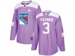 Adidas New York Rangers #3 James Patrick Purple Authentic Fights Cancer Stitched NHL Jersey