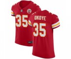 Kansas City Chiefs #35 Christian Okoye Red Team Color Vapor Untouchable Elite Player Football Jersey