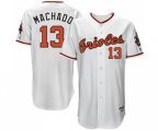 Baltimore Orioles #13 Manny Machado Authentic White 1966 Turn Back The Clock Baseball Jersey