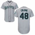 Seattle Mariners #48 Alex Colome Grey Road Flex Base Authentic Collection MLB Jersey