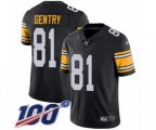 Pittsburgh Steelers #81 Zach Gentry Black Alternate Vapor Untouchable Limited Player 100th Season Football Jersey