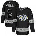 Nashville Predators #2 Dan Hamhuis Authentic Black Team Logo Fashion NHL Jersey
