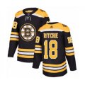 Boston Bruins #18 Brett Ritchie Authentic Black Home Hockey Jersey