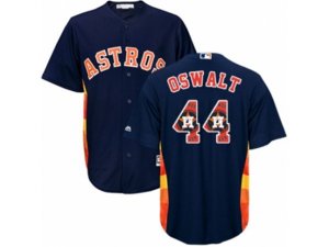 Houston Astros #44 Roy Oswalt Authentic Navy Blue Team Logo Fashion Cool Base MLB Jersey