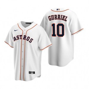 Nike Houston Astros #10 Yuli Gurriel White Home Stitched Baseball Jersey