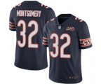 Chicago Bears #32 David Montgomery Navy Blue Team Color 100th Season Limited Football Jersey