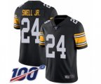 Pittsburgh Steelers #24 Benny Snell Jr. Black Alternate Vapor Untouchable Limited Player 100th Season Football Jersey