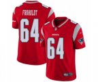 New England Patriots #64 Hjalte Froholdt Limited Red Inverted Legend Football Jersey